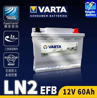 永和電池 VARTA華達 LN2 EFB 銀合金電池 汽車電瓶 啟停電池 同56224 DIN66 Vitara