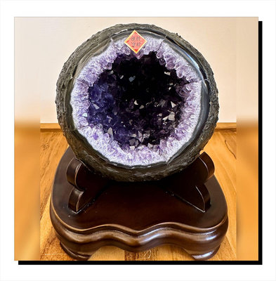 晶洞 圓洞 ESP烏拉圭小晶洞 小圓洞 紫晶洞 水晶洞 桌上擺件 紫水晶（附訂製底座）