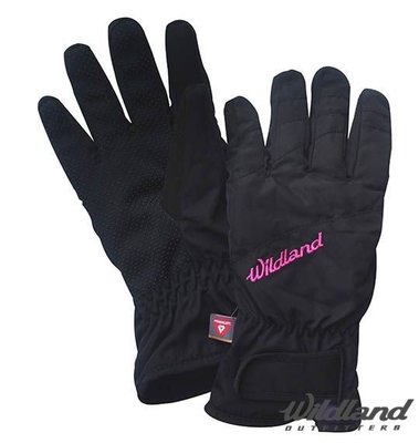 (登山屋)Wildland 荒野女PR棉防水防風觸控手套W2003-54黑色