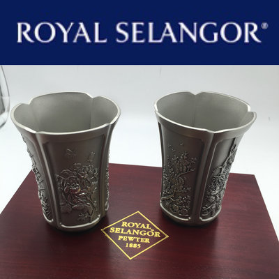 【皮老闆二店】二手真品 royal selangor pewter 杯子 茶杯 對杯 狀況不錯 7*9 紅803