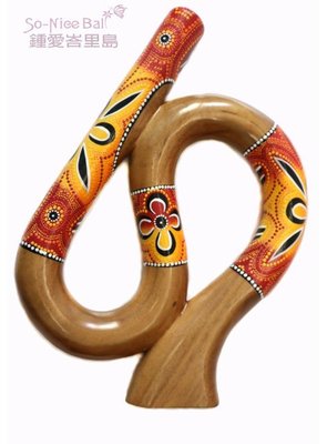 【鍾愛峇里島】螺旋形迪吉里杜(Spiral Didgeridoo)源於澳洲/點畫/巴里島樂器/打鼾/睡眠呼吸中止B款