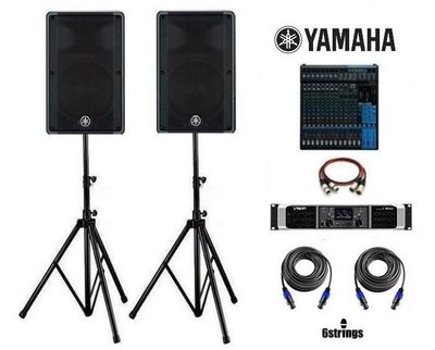 【六絃樂器】全新 Yamaha MG16XU + PX8 + CBR15*2 組合 / 舞台音響設備 專業PA器材