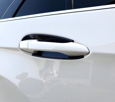 圓夢工廠 Benz 賓士 W204 C300 C350 C400 C450 改裝 卡夢碳纖紋 車門把手防刮門碗內襯貼片