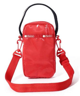 Lesportsac 亮面紅 3505 手提側斜背包多用包 手機包 輕便 多夾層 輕量 推薦 防水 限量