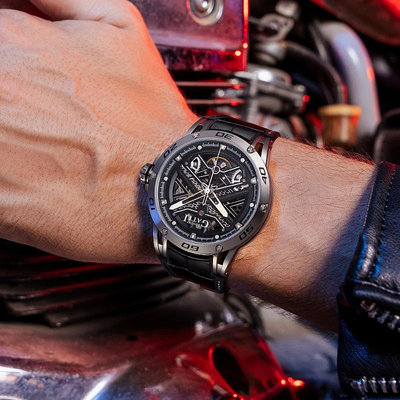 男士手錶 德國品牌布加迪手錶男士炫酷流浪地球系列抖音爆款防水自動機械錶
