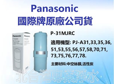 有現貨 Panasonic 國際牌濾心 P-31MJRC 適用機型 PJA31 PJA33 PJA35 PJA36