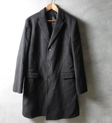 日本品牌 UNIQLO 黑色 羊毛 單排扣 徹斯特大衣 XL號 10%cashmere