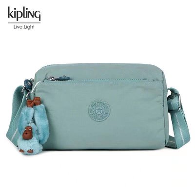 Kipling 猴子包 K16217 藍綠 輕量輕便多夾層 斜背肩背包 多夾層 大容量 隨身包 日常 防水 限時優惠