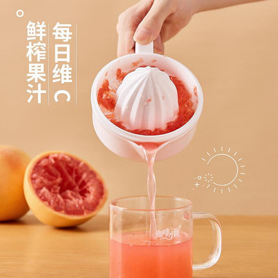現貨日本手動榨汁機家用小型橙子渣汁分離果汁機便攜式檸檬擠汁擠壓器