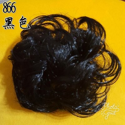 866 黑色假髮髮圈 造型髮飾品