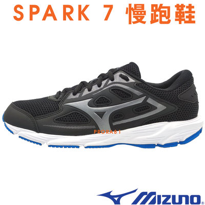 Mizuno K1GA-220351 黑×白 基本款慢跑鞋 / SPARK 7 / X10外底 / 153M