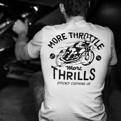 More Throttle More Thrills 雙面 短袖T恤 9色 歐美潮牌 刺青 滑板 重機 摩托車 哈雷