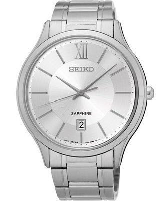SEIKO 大三針時尚腕錶(SGEH51P1)-銀/42mm 7N42-0GG0S