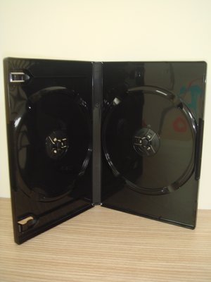 【臺灣製造】單個-雙片裝14mm黑色PP鏡面CD盒/DVD盒/光碟盒/CD殼/有膜