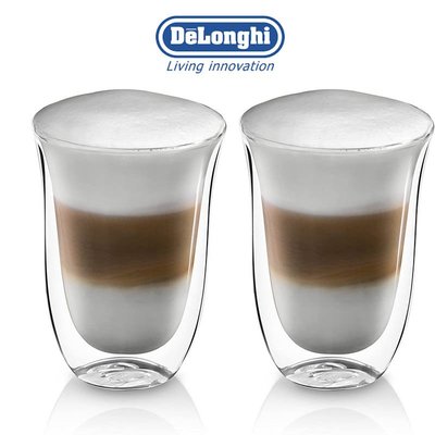 迪朗奇 Delonghi  2入  220ml *2  雙層 隔熱 玻璃杯 咖啡杯