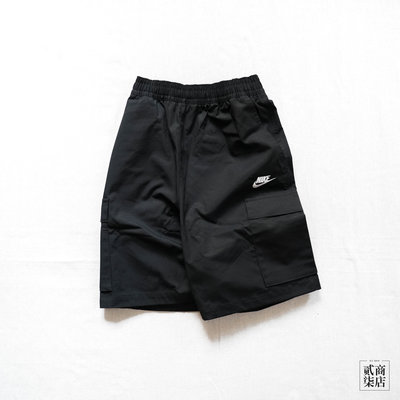 貳柒商店) Nike Club Shorts 男款 黑色 工裝 短褲 大口袋 休閒 工作褲 FB1247-010