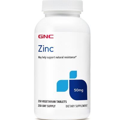 美國GNC螯合鋅葡萄糖鋅50mg 250粒 鋅硒寶Zinc