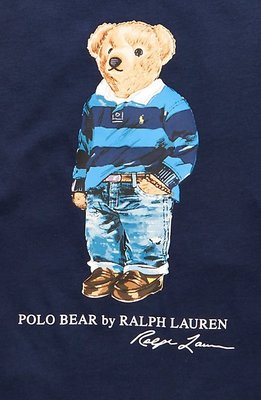 Ralph Lauren POLO 限量polo熊 青年款 印花 T恤 現貨 藍/條文熊