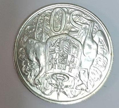 澳大利亞50分銀幣1966年錢幣 收藏幣 紀念幣-11691【國際藏館】