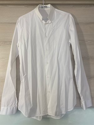 Dior homme 二手真品經典純白開襟式正式襯衫 38號