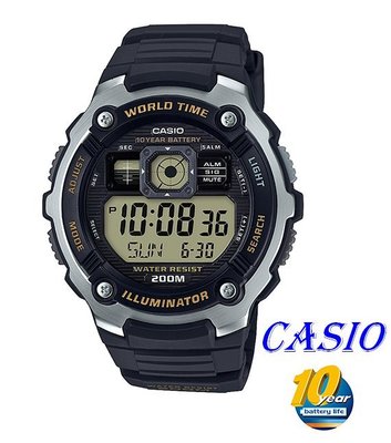 CASIO卡西歐運動錶科技數位電子錶 AE-2000W飛機儀表板 LED照明 AE-2000W-9A AEQ-110W