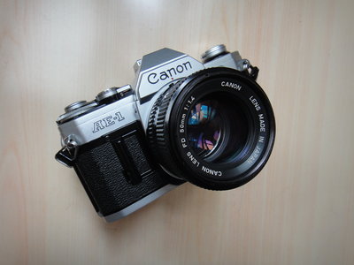 【康泰典藏】CANON AE-1單眼相機(16)+CANON FD 50MM F1.4大光圈鏡頭~功能正常.隨買隨拍