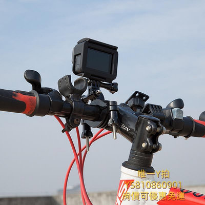 相機配件TELESIN泰迅適用GoPro11/10/9/8/7/6/5自行車夾摩托車大管徑支架insta360X3act