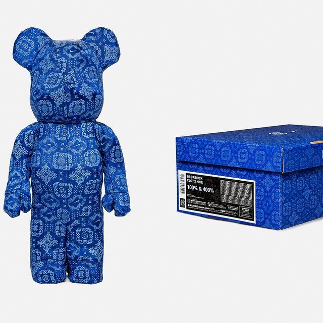 日貨代購CITY】Clot Nike Be@rbrick 400% 100% 冠希庫柏力克熊絲綢公仔