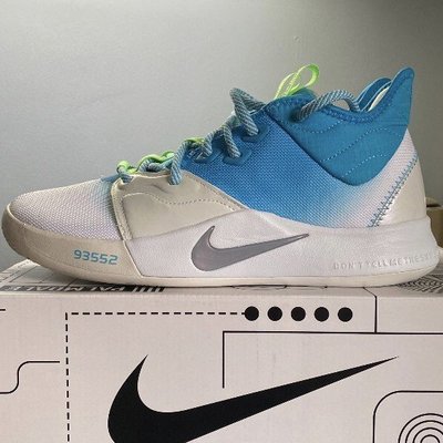 【正品】耐克Nike PG 3 Lure 魚餌 藍白 運動 籃球 公司現貨 AO2608慢跑鞋
