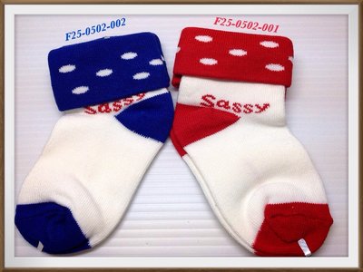 * QP小舖 * 日本製《Sassy》13～14cm 嬰幼兒短襪~出清