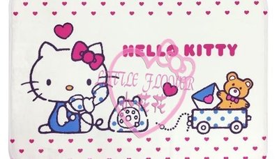 小花花日本精品♥ Hello Kitty 地墊 爬行墊 吸水地墊 白色 浴室用 22519009
