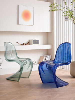 現貨 ：北歐亞克力塑料餐椅設計師潘東椅家用小戶型靠背座椅透明椅子