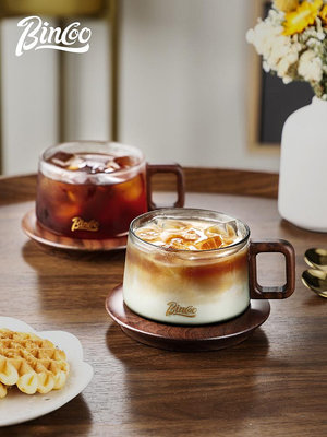 日式咖啡杯碟套裝高檔下午茶禮盒裝帶勺高顏值咖啡玻璃杯子咖啡用~半島鐵盒