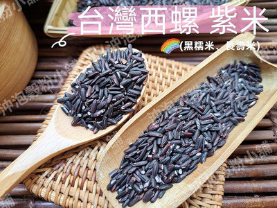 【沖泡穀粉小舖】新鮮 (生)台灣西螺 紫米 (黑糯米、長壽米) || 夾鏈袋真空包裝 || 非 黑糙米、黑米