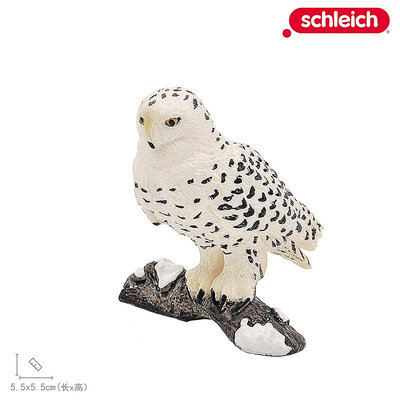 德國思樂schleich仿真野生動物模型玩具認知飛鳥貓頭鷹14671雪鸮