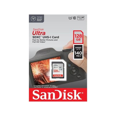 SanDisk Ultra SDXC 128GB 記憶卡 SD 128G UHS-I Class10 140MB/s 公司貨 SDSDUNB