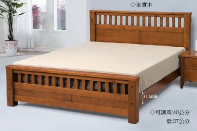 【DH】商品貨號J4-6商品名稱《雪莉》5尺實木雙人床台(圖一)實木床底.床道可調高低備有3.5尺.6尺可選台灣製
