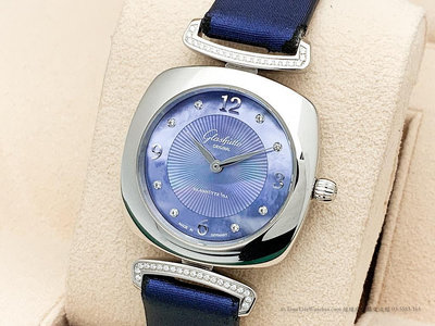 【經緯度名錶】Glashutte Original 格拉蘇蒂 PAVONINA 藍色貝殼母錶盤 TLW68281