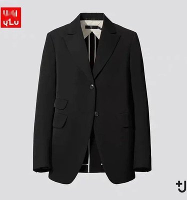 全新吊牌未拆 Uniqlo +J 純羊毛黑色西裝外套 M， Jil Sander 聯名系列 100% Wool