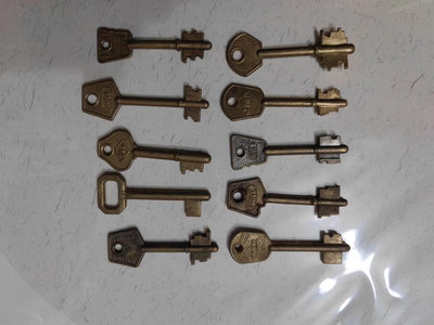 歐美老鑰匙 銅鑰匙,日本銅擺件日本銅器日本銅鎮紙10把