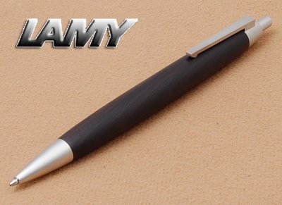 【優力文具】德國品牌LAMY 2000系列黑檀木原木原子筆(203)