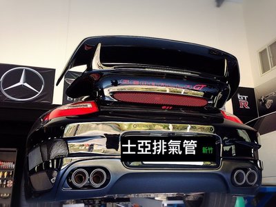 新竹專業排氣管 保時捷PORSCHE 911 996 997 GT3 GT4 TURBO GTS 凱宴 賽車金屬觸媒 閥門 全段訂製