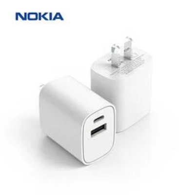 NOKIA諾基亞  PD+USB雙孔電源供應器-白 P6305