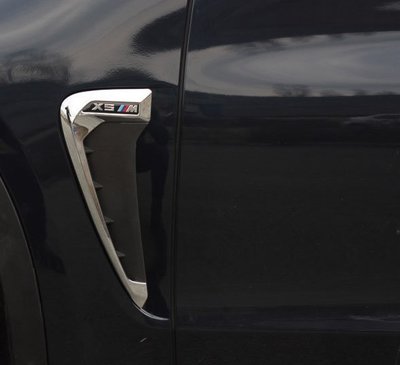 BMW X5 F15 2015年起 改裝 M樣式 電鍍鉻 出風口 新款 葉子板裝飾框 刀鋒 葉子板 飾板