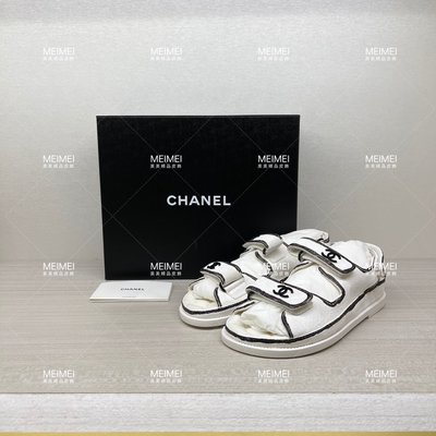 30年老店 現貨 限量 CHANEL SANDAL 涼鞋 鞋子 白色 塗鴉 尺寸 37 香奈兒 G35927