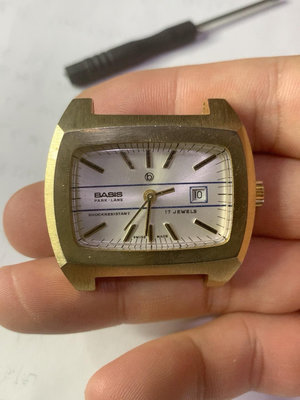 y瑞士古董錶BASIS巴西司上勁男錶出售，一線百姓手里收來的，