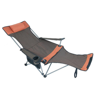 戶外摺疊躺椅可攜式靠背釣魚椅露營摺疊椅休閒午休睡椅床沙灘椅子