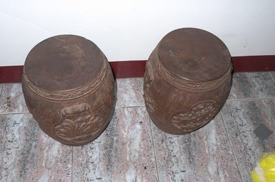 國寶級紅豆杉原木鼓椅