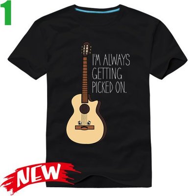 【吉他 I’m Always Getting Picked On】短袖T恤(男.女皆有) 任選4件以上每件400元免運費