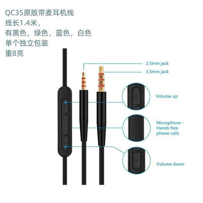 【現貨】促銷適用BOSE博士QC25 QC35 QC45 NC700 QC35Ⅱ Y45 Y50耳機音頻線MIC